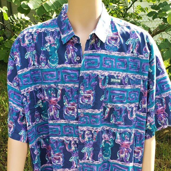 LOCAL MOTION Other - LOCAL MOTION HAWAIIAN BUTTON UP SHIRT LARGE